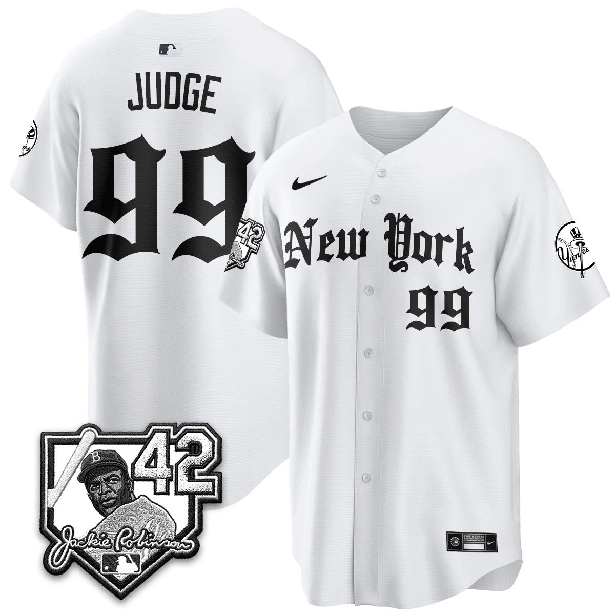 Men New York Yankees 2026 Jackie Robinson Day Gothic Vapor Limited Jersey - All Stitched