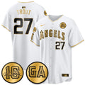 Men Los Angeles Angels Garret Anderson Tribute Patch Vapor Jersey - All Stitched V2