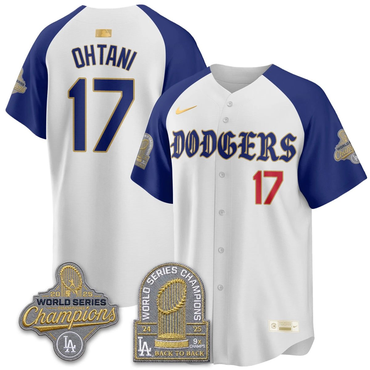 Men Los Angeles Dodgers Vapor Limited Jersey - Back to Back 9x Champs - All Stitched