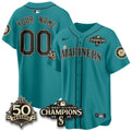 Seattle Mariners Vapor Premier Custom Limited Jersey - 50th Anniversary & AL West Division Champions - Steelheads Community Funds - All Stitched