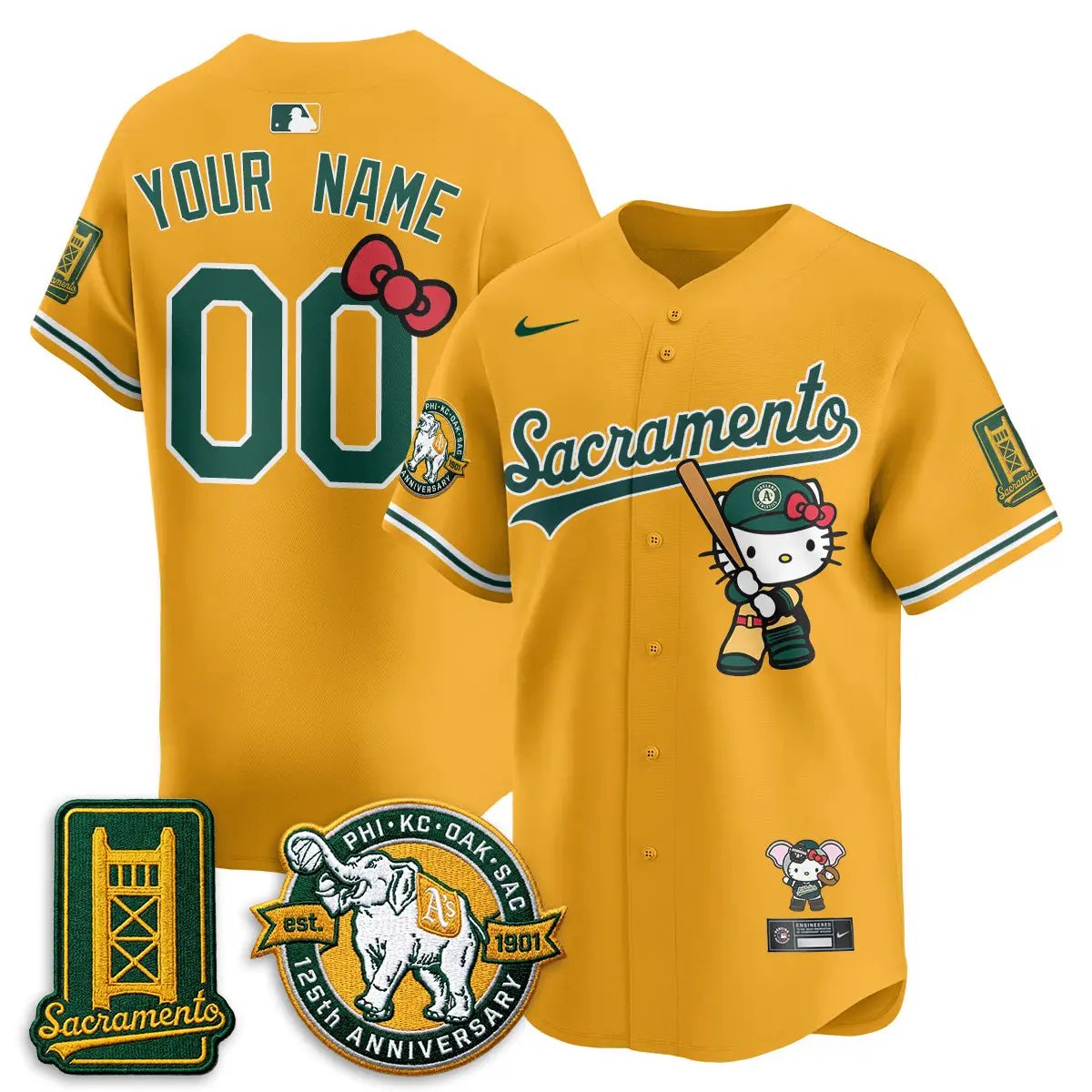 Oakland Athletics x Meow KT 2026 Vapor Limited Custom Jersey - Stitched