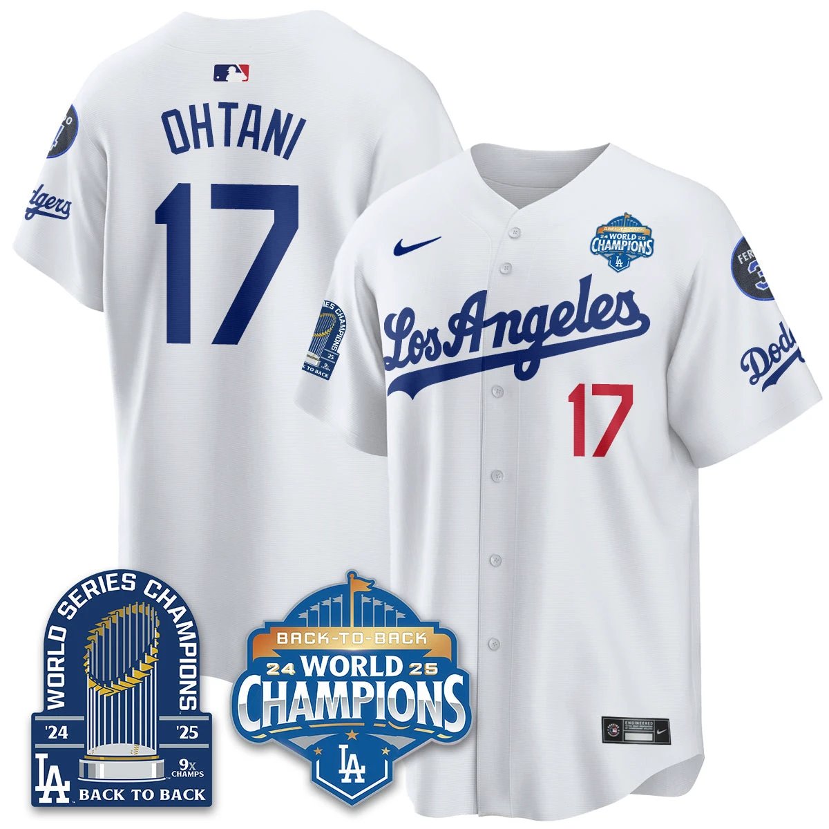 Men Los Angeles Dodgers Alternate  Vapor Limited Jersey - 9x Champs - All Stitched