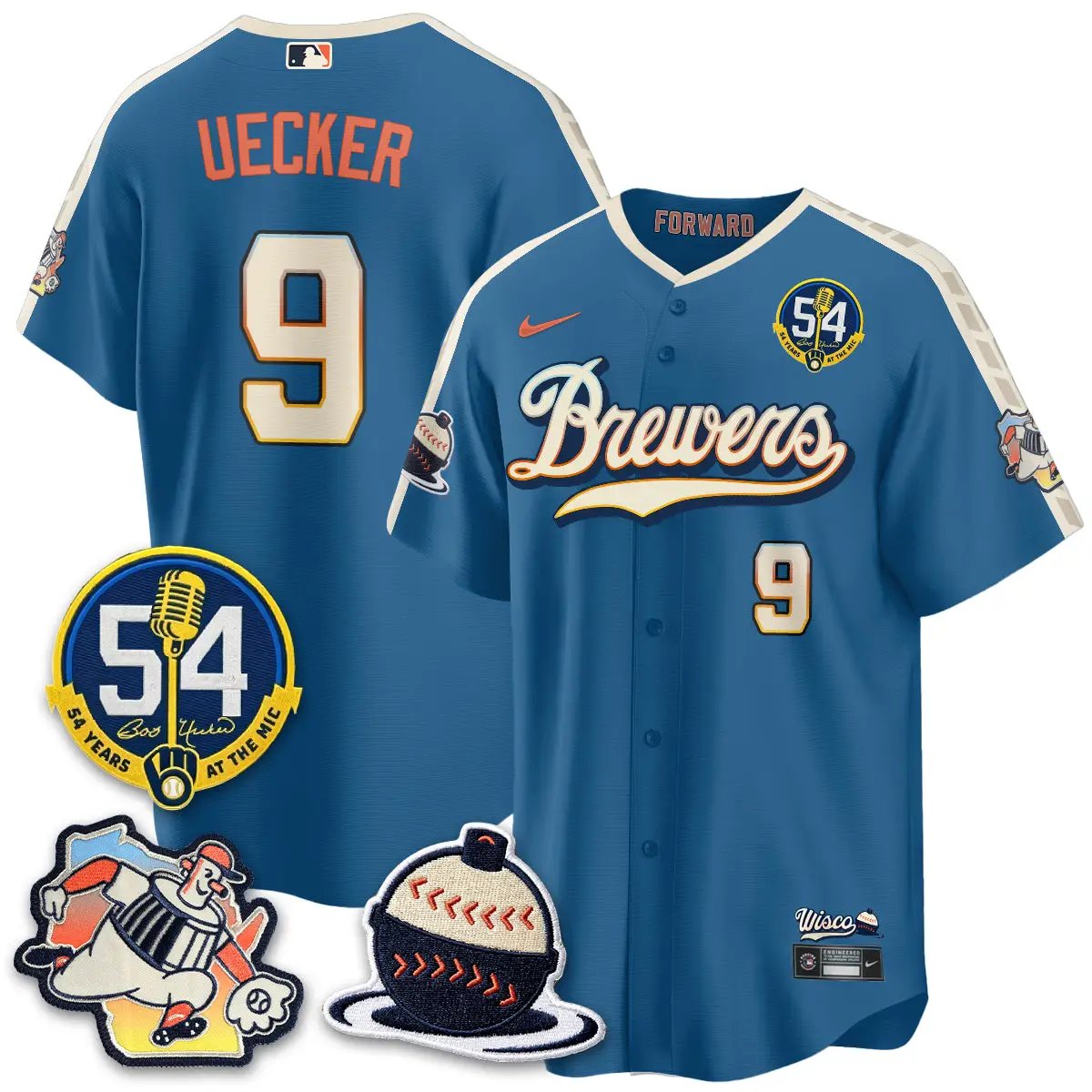 Men Milwaukee Brewers 2026 City Connect Bob Uecker Vapor Limited Jersey - All Stitched V1