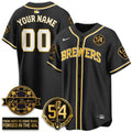 Milwaukee Brewers 2026 Black Out Style Limited Vapor Custom Jersey - All Stitched