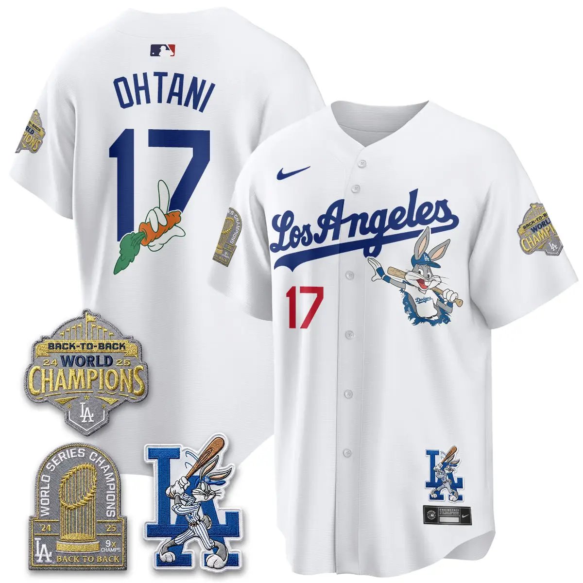 Men Los Angeles Dodgers Bunny Vapor Limited Jersey - All Stitched