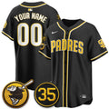 San Diego Padres 2026 Black Out Style Limited Vapor Custom Jersey - All Stitched