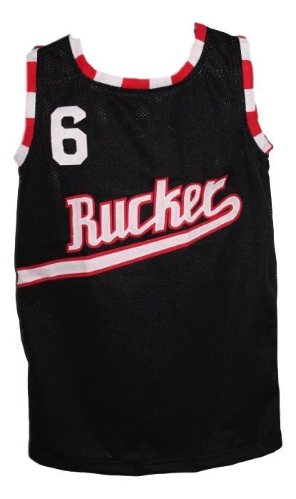 Rucker Park 1977 Jersey #6 Retro Basketball New Sewn Black