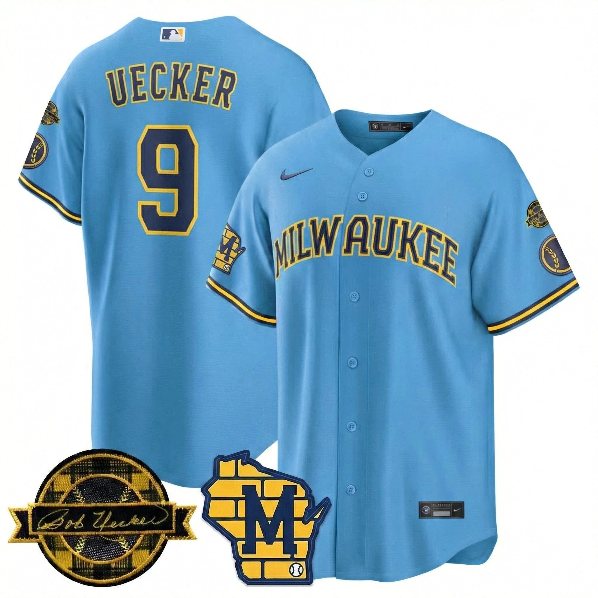 Men Milwaukee Brewers 2026 Limited Jersey - Bob Uecker Patch - All Stitched