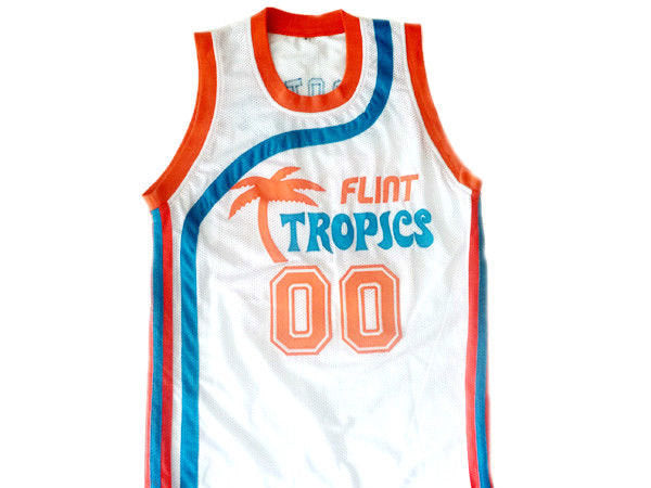 Scootsie Doubleday Jersey #00 Flint Tropics Semi Pro Basketball White