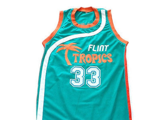 Jackie Moon Jersey #33 Flint Tropics Semi Pro Basketball Teal Green