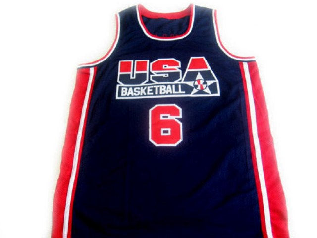 Patrick Ewing Jersey #6 Team Usa Basketball Navy Blue