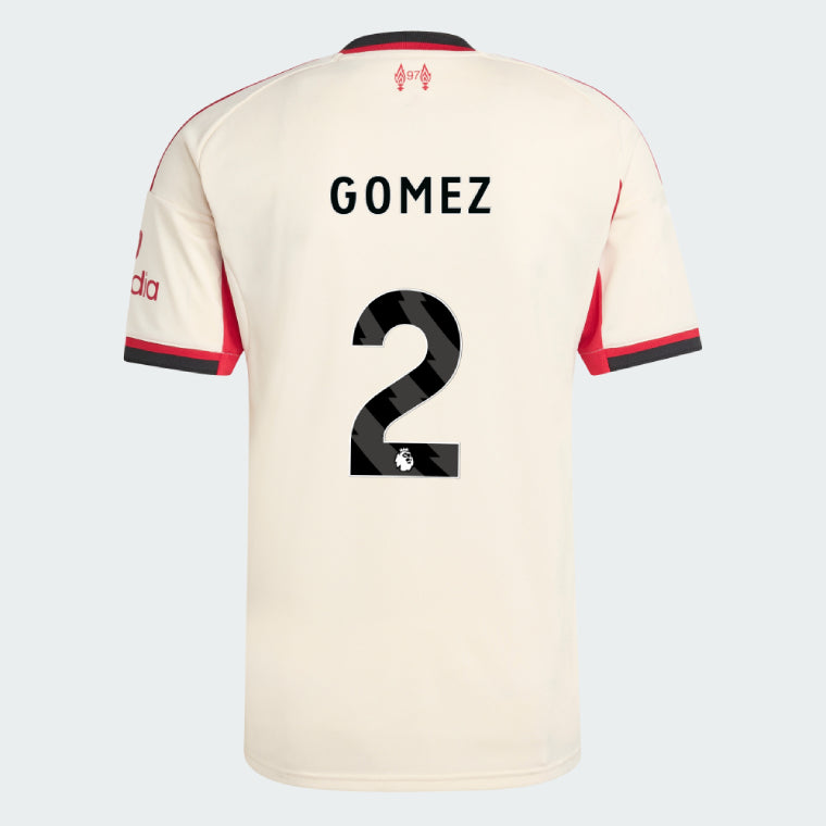 Liverpool 2025-26 GOMEZ 2 Away Jersey – Cream