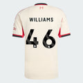 Liverpool 2025-26 WILLIAMS 46 Away Jersey – Cream