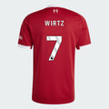 Liverpool 2025-26 WIRTZ 7 Home Jersey – Red