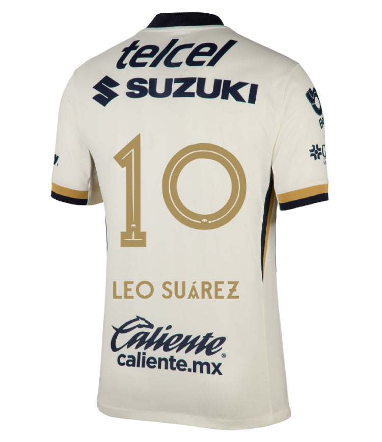 Pumas UNAM 2025-26 LEO SUÁREZ 10 Home Jersey – Blanco