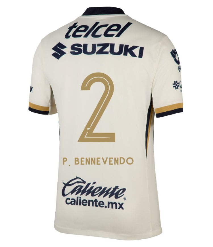 Pumas UNAM 2025-26 P. BENNEVENDO 2 Home Jersey – Blanco