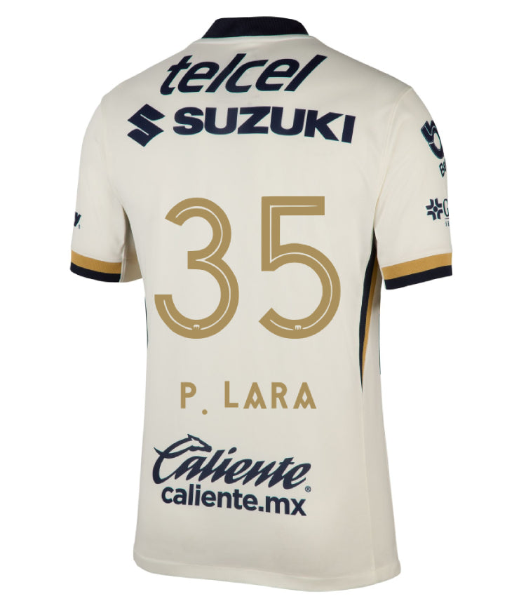Pumas UNAM 2025-26 P. LARA 35 Home Jersey – Blanco