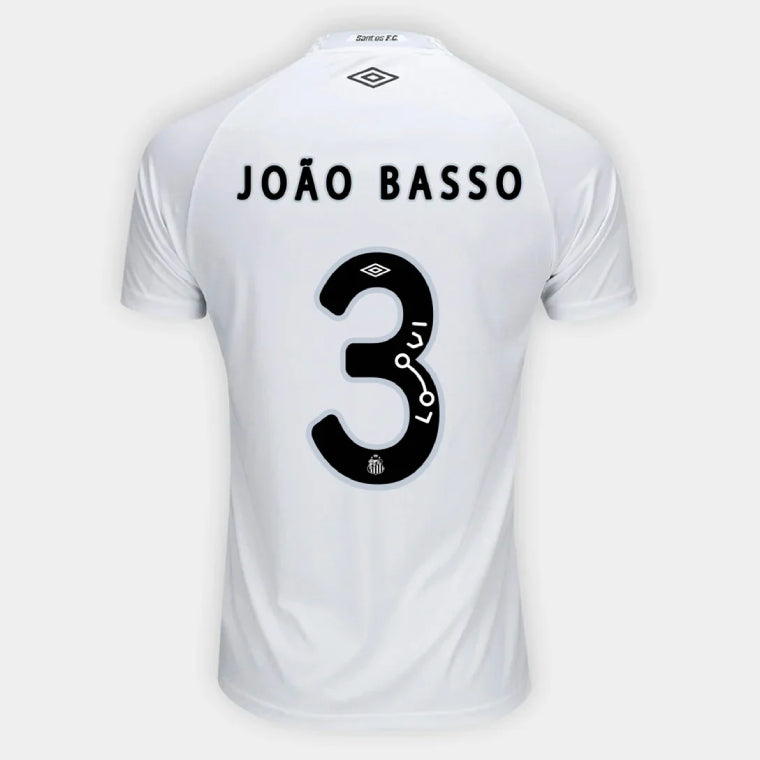 Santos FC JOAO BASSO 3 Home 2025-26 Jersey – White