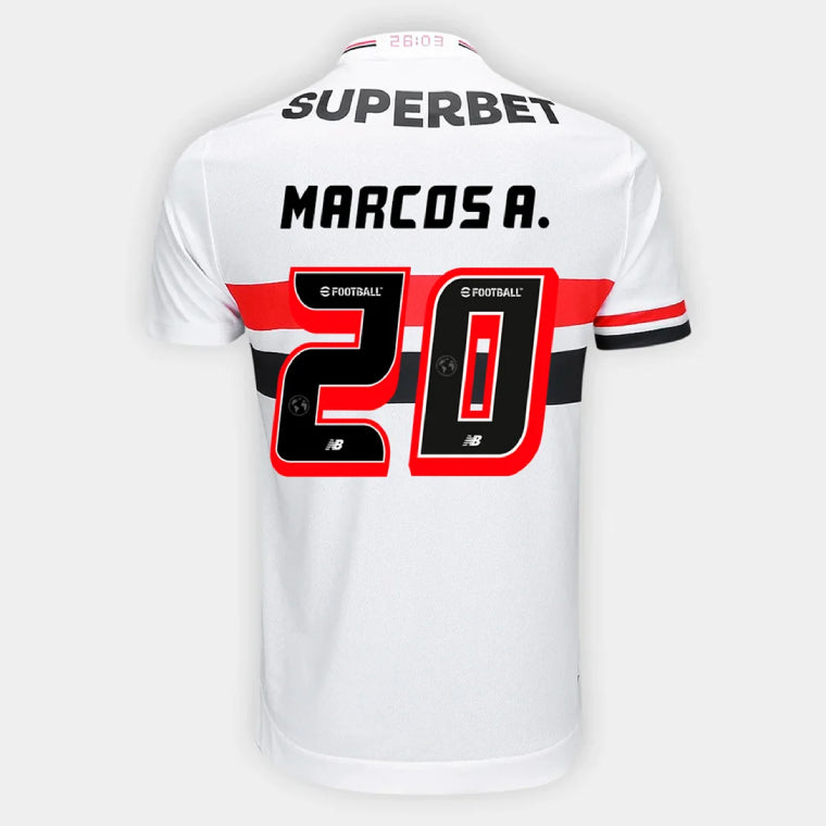 Sao Paulo FC MARCOS A. 20 Home 2025-26 Jersey – White